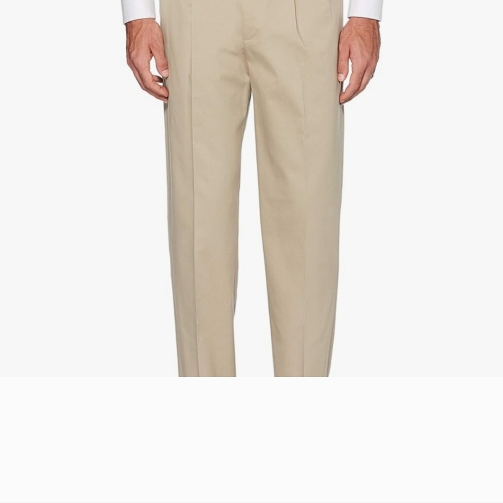 Savane Men's Classic Flat Front Tan Dress Pants Size 44x30 Nwt